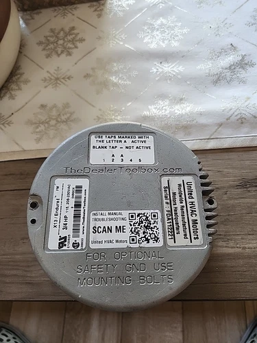 GE ECM Motors X13 FM 3/4 HP 115, 208-230 VAC  Blower Motor Module SR#: FDA112221