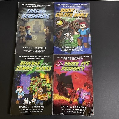 Minecraft Books Lot 4 Graphic Novels Unofficial Herobrine Ender Eye Kids