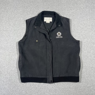 Tehama Nancy Haley Mens Sz L Grey Vest Torrey Pines LA Jolla CA Full Zip
