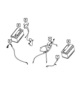 Genuine Mopar Battery Positive Wiring 68490978AB