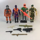 1980s Hasbro GI Joe Figure Weapon Lot Night Vulture Flak Viper Barbecue Falcon