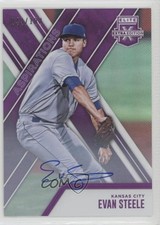 2017 Panini Elite Extra Edition Aspirations Purple /100 Evan Steele #63 Auto 8k4
