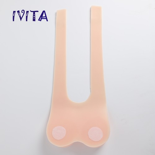 IVITA 2XL DD Cup Boobs Silicone Breast Forms Transgender Fake Boobs Vest Style - Picture 6 of 12