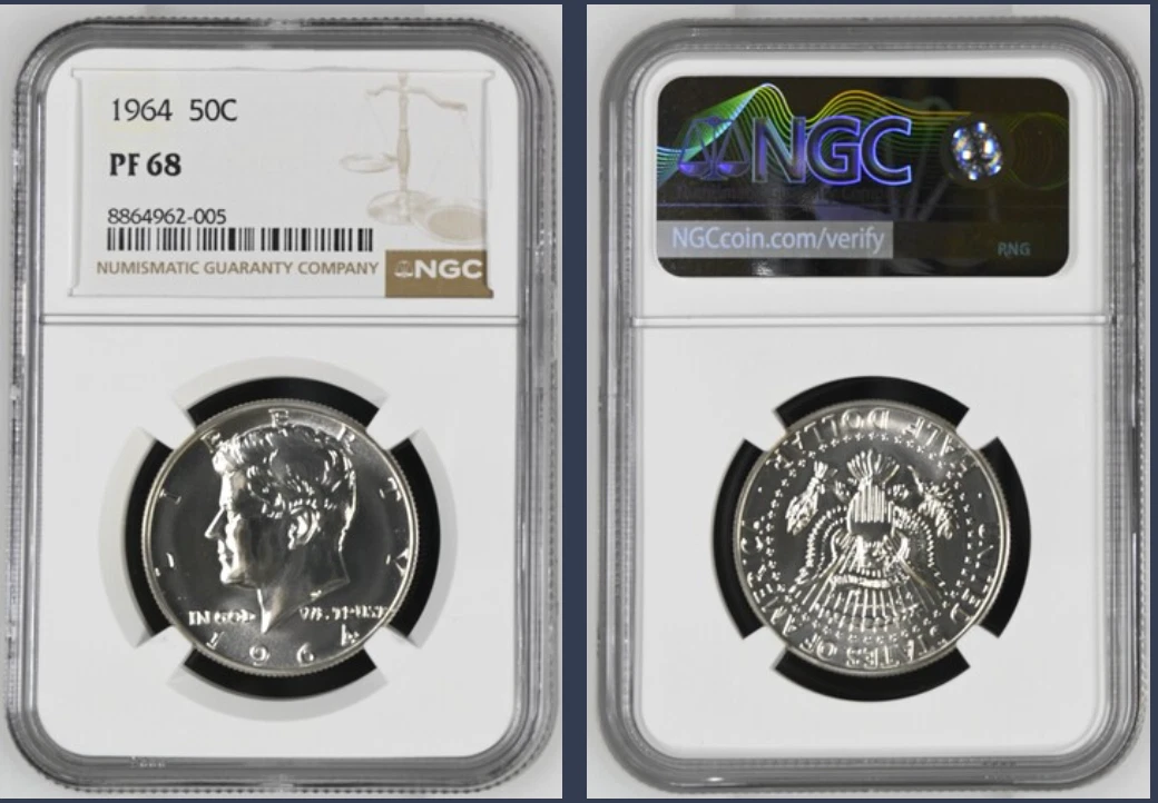 NGC鑑定 1964年 アメリカ ケネディ ハーフダラー PF66 【本物保証】 25+ Proof NGC 1964 Kennedy US Half Dollars (1964-Now) for sale