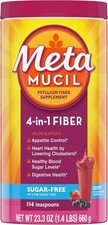 Metamucil, 4-in-1 Fiber Supplement, Psyllium Husk Powder, Sugar-Free Powder, Ber