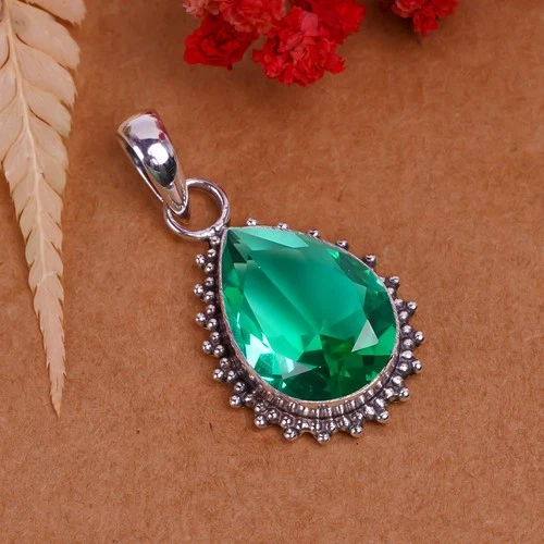 Apatite 925 Sterling Silver Jewelry Pendant, Christmas Gift, Gift For Her P48933 - product listing photo