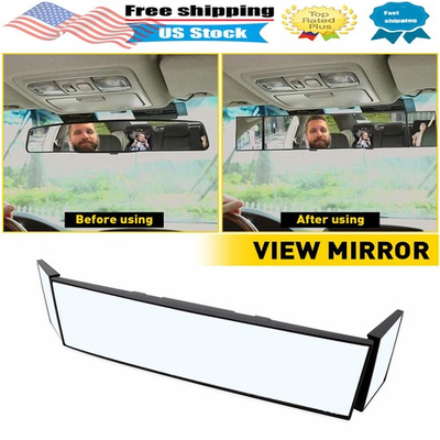 #ad Universal Wide Angle Interior Rear View Clear HD Mirror Blindspot Pickup Clip On $19.94