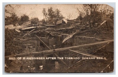 RPPC tornado disaster Seward Nebraska Remnants of historic home house building.