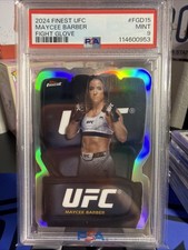 2024 Topps Finest UFC Rare Maycee Barber Fight Glove PSA 9