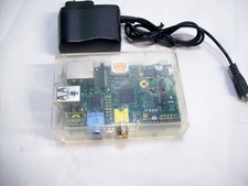 Raspberry Pi Model B w/ Clear Case Charger 512 MB Ram