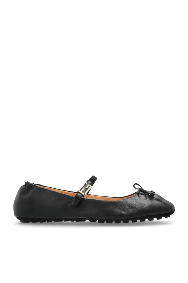 Fendi - Women - Leather ballerinas - Black 181290₽