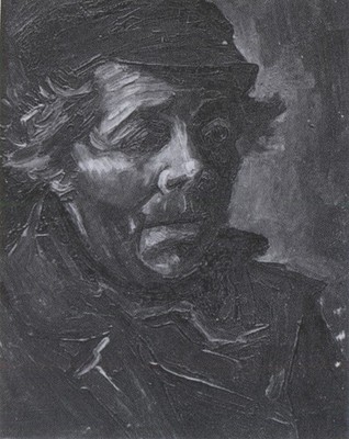 Vincent van Gogh 089 Männlicher Bauer S Kopf mit Mütze Nuenen 1884 Kunstdruck Poster C