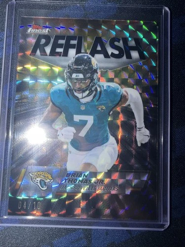 2025 Topps Finest Football Reflash #RF-13 Black Refractor Brian Thomas Jr. /10
