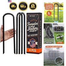 12 Inch Trampoline Anchors, Trampoline Stakes, Ground Stakes Heavy Duty, Grou...