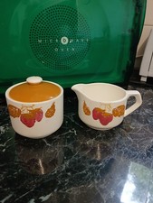 Vintage Fine Porcelain Sugar Bowl and Creamer Set.Made in Japan. MCM.Mid Century