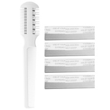 2 in 1 Pet Hair Thinning Comb, Pet Razor Combs with 5 Blades, Hair Cutter Com...