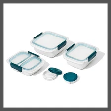 OXO Prep and Go 10pc Starter Food Storage Container Set Blue