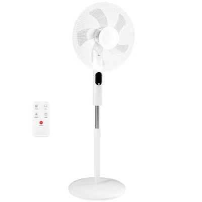 #ad Gianna White 3 Speed Oscillating Pedestal Fan with Remote $25.64