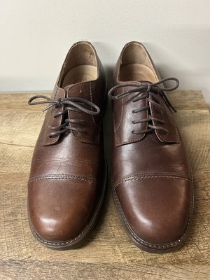 Leather Thom McAn Oxford Tie Round Toe Brown Shoes - Mens  display picture 1