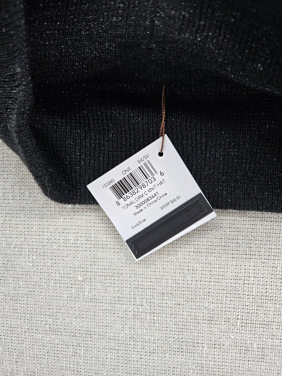 COACH Tonal Dream Signature C Logo Knit Beanie Hat Black 
