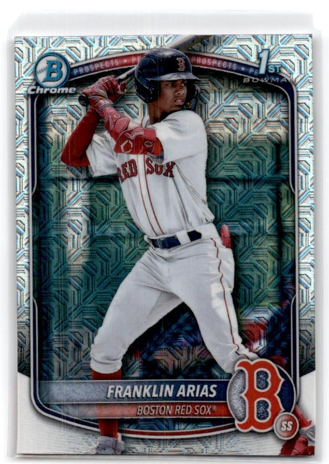 2025 Bowman #BCP-67 Franklin Arias Chrome Prospects Mojo Refractor