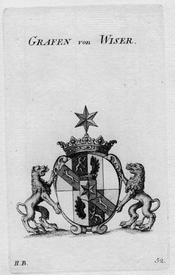 1820 - Wiser Wappen Adel coat of arms heraldry Heraldik crest Kupferstich