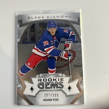  2019-20 Black Diamond Rookie Gems #RGAF Adam Fox RC /399 - New York Rangers