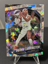 Dijonai Carrington Silver Cracked Ice 2025 Panini Prizm WNBA #9 Minnesota Lynx