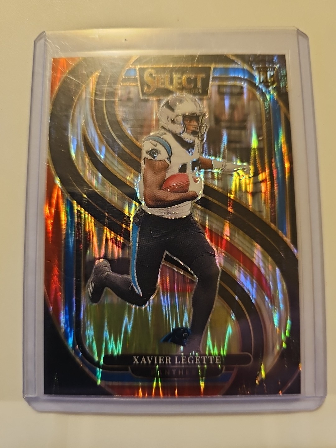 2024 Panini Select - Premier Level Xavier Legette Red & Blue Shock Prizm (RC)