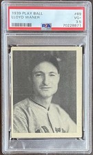 1939 Play Ball #89 Lloyd Waner, Pittsburgh Pirates, HOF, PSA 3.5