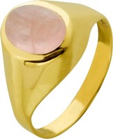 Rosenquarz Ring Gold 585 14K Altrosa Edelstein 1.4Ct Antikschmuck
