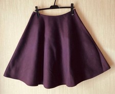 PRADA Flared Skirt Size 42 Wool Cashmere Blend in Rich Azuki Color