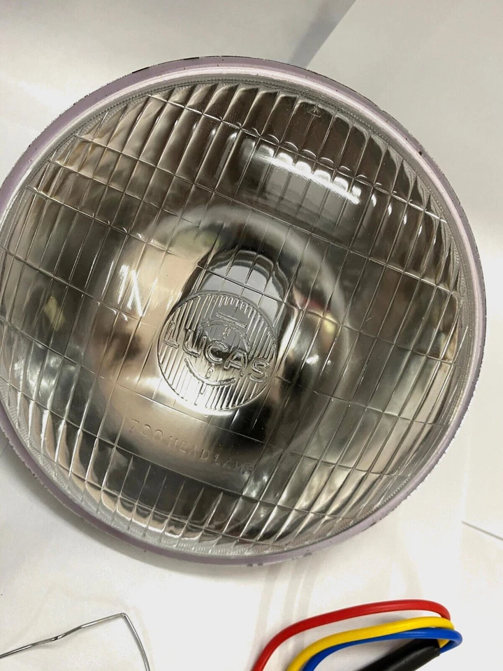Unidad de faro original Lucas de 7" compatible con Triumph T100C/TR6R/T120R 500cc/650cc Foto 2 de 3