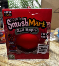 Crazy Fun Scented Smush Mart Red Apple Squishy Squeeze Toy, Red, Ages 4-7
