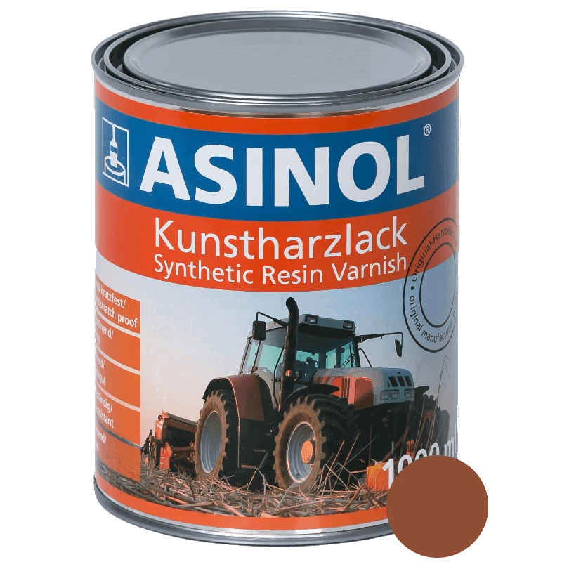 Kunstharzlack Lack Farbe BBF Ballenlader Kupferbraun 1000 ml 1 Liter ASINOL