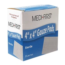 MEDIQUE 62073 Gauze Pad,White,4"L,4"W,PK25 3JMH7