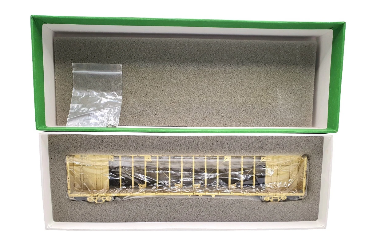 OVERLAND MODELS (AJIN) BRASS HO 75' CENTREBEAM BULKHEAD FLAT CAR - MINT IN BOX