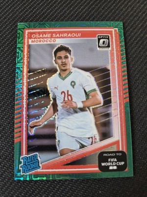 Osame Sahraoui 2025-26 Donruss Optic Football Rated Rookie Card /49 Green Mojo