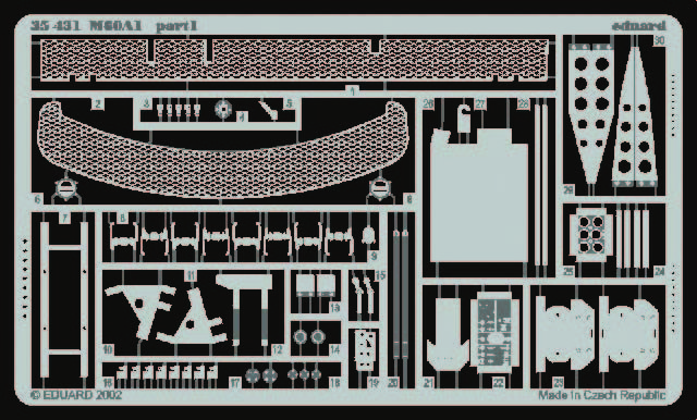 Eduard Accessories 35431 - 1:35 U.S. M60A1 Photo Etch Set - New