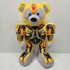 Build a Bear Transformers Bumblebee Masked Teddy Bear 16" Plush Stuffed Animal