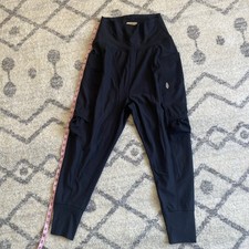 Free People Movement Womens S/P Take A Hike Ribbed Harem Cargo Pants Jogger