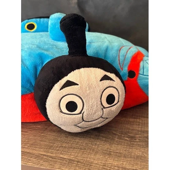 Thomas the Tank Engine枕头宠物毛绒玩具蓝色红色儿童床上用品 — 第 4/4 张图片