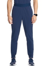 Cherokee Infinity Mens Mid Rise Jogger Scrub Pants Drawstring Waist, 4 Pocket...