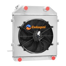4 Row Aluminum Radiatorshroud Fan 1939-1940 Ford Deluxe Pickup Truck V8 4 Row Aluminum Radiatorshroud Fan 1939-1940 Ford Deluxe Pickup Truck V8