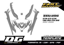 SEADOO GTR GTI GTS 130 155 170 215 2011-2019 Graphic Template Service VECTOR 1:1