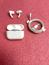 GENUINE APPLE AIRPODS PRO 2ND GEN A2700 EARBUDS + CASE PLUS CHARGING CABLE .