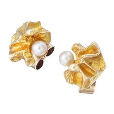 Lapponia Stud Earrings SAANA 585 Yellow Gold
