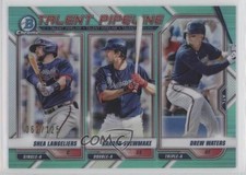2021 Bowman Talent Pipeline Aqua Refractor /125 Shea Langeliers Drew Waters 12fp