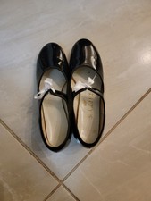 Taffy's Black Patent Mary Jane Tap Dance Shoes w/ Tap Plates MPN B11