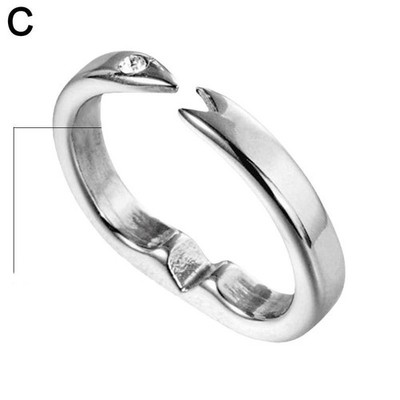 Magnetische verstellbare offene Ringe für Damen 316L Edelstahl vier Farben Set